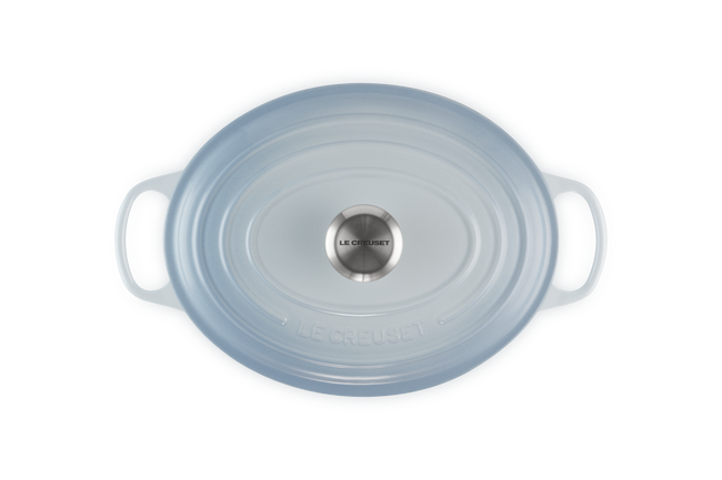 Cast Iron Signature Oval CasseroleCoastal Blue image number 4